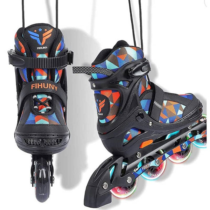 Fihuny Adjusable In-line Skates SZ 4-7  LED