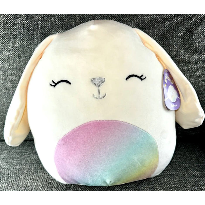 Squishmallows 14" Robyne Rabbit Ivory Rainbow Belly 2023 Easter Bunny New Tags