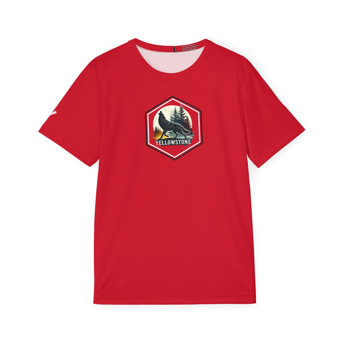 Yellowstone National Park Predator Eyes Unisex T - Shirt  Moisture Wicking RED