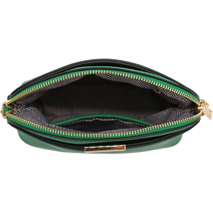 FashionPuzzle Saffiano Small Dome Crossbody Bag – Chic & Versatile!