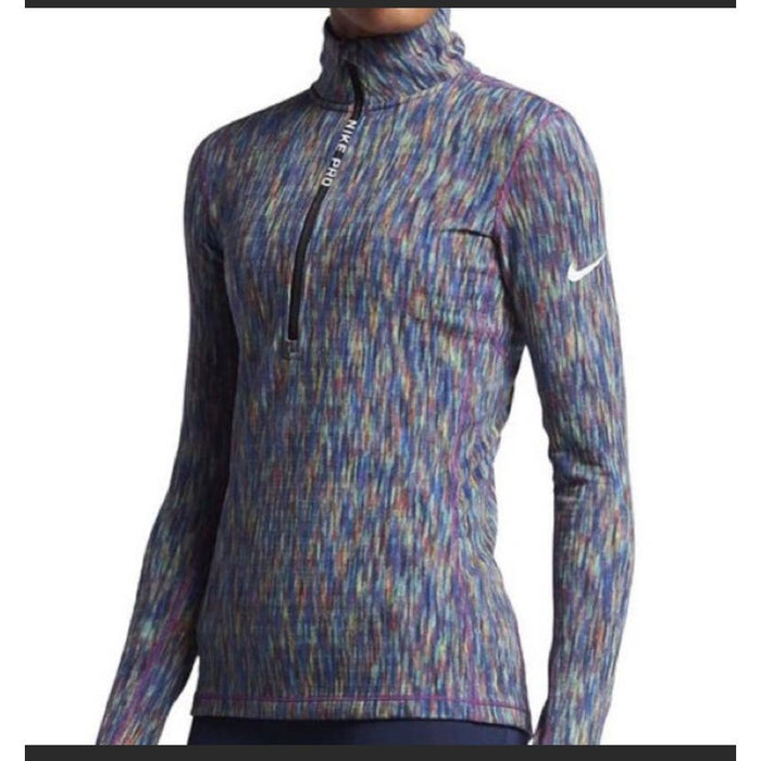 Nike Pro Hyper Warm Half-Zip Pullover * Women's Multicolor Preowned Size S w3006
