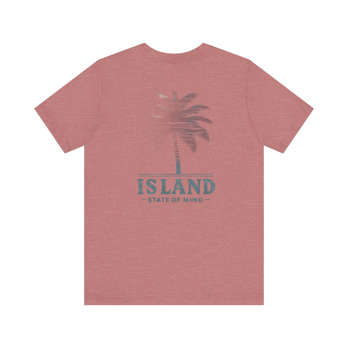 Vacation Vibes: Unisex Island State of Mind Palm Tree Graphic Tee Great Gift Idea