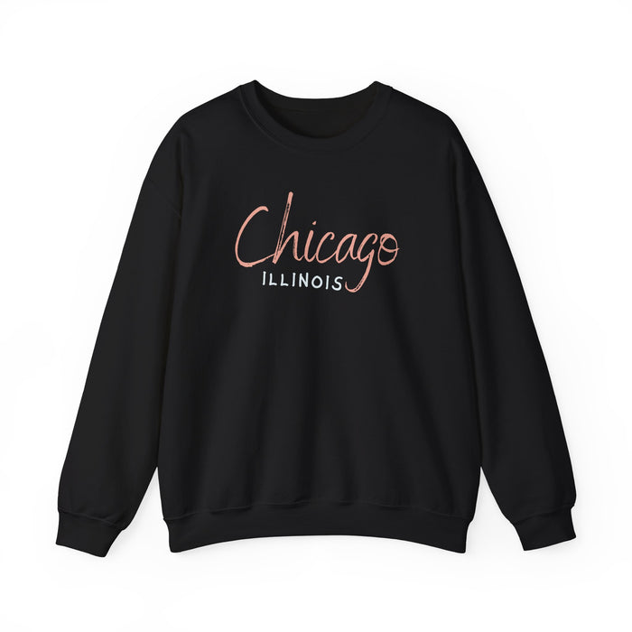 Chicago Illinois Unisex Heavy Blend Crewneck Sweatshirt Cozy and Durable great Gift Idea