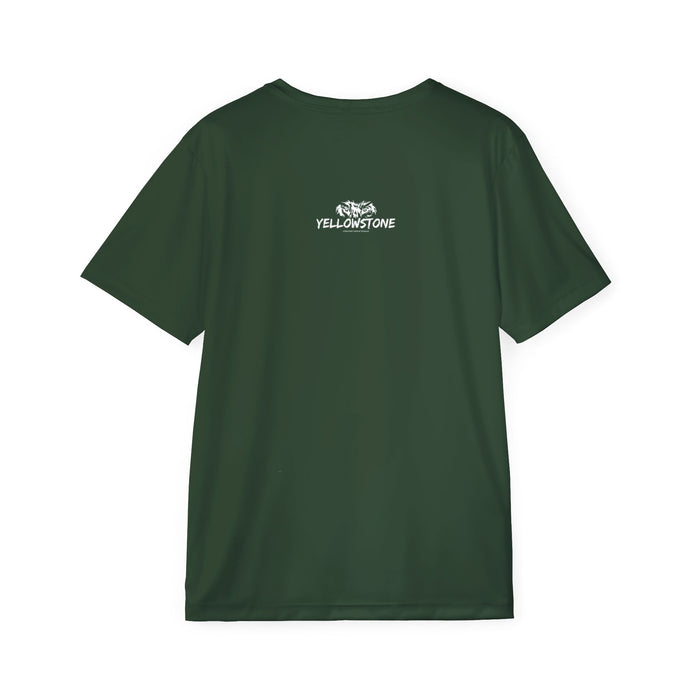 Yellowstone National Park Predator Eyes Unisex T - Shirt  Moisture Wicking Military Green