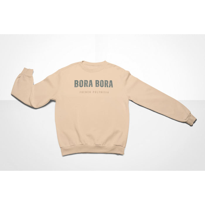 Cozy Chic. Soft Sweater. Stylish Cozy. Bora Bora Magic Graphic Long Sleeve Pullover Crewneck Sweatshirt