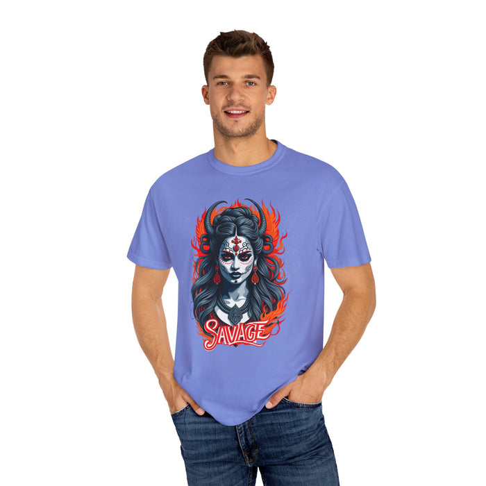 Kali the Destroyer Hindu Goddess SAVAGE Unisex Garment-Dyed T-Shirt Comfort Colors Great Gift Idea Stylish and Trending