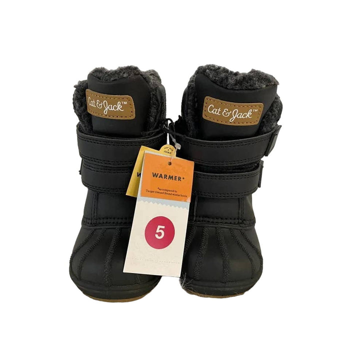 Cat & Jack Toddler Denver Winter Boots - Black, Size 5