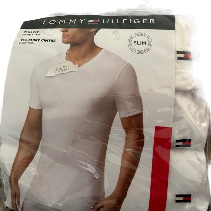 Tommy Hilfiger Men's Cotton Classics V-Neck T-Shirts 3-Pack Size Small * M1222