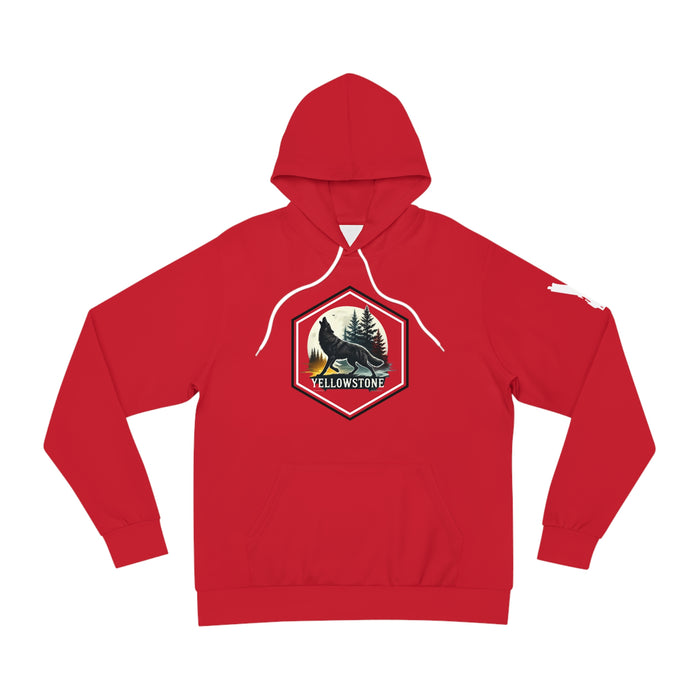 Yellowstone National Park Predator Eyes Unisex Hoodie Cozy  Durable RED