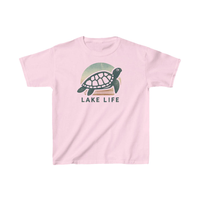 Lake Life Turtle Kids Heavy Cotton Tee - Durable & Comfy Shirt Camping, Hiking, Outdoor Adventures, Toddler, Boy Gift, Girl Gift