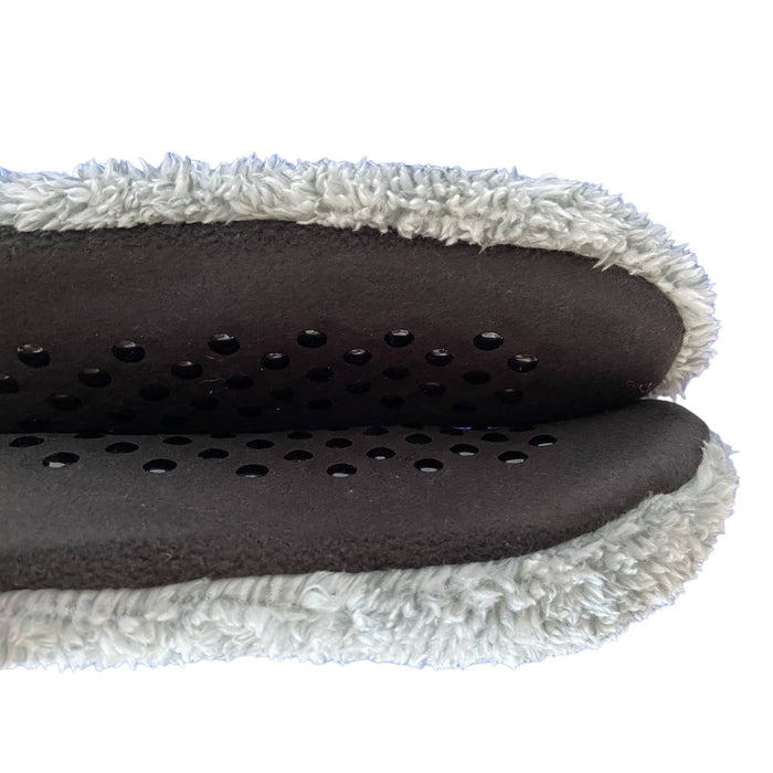 Gray West Loop Fuzzy Cozy Slippers Size  7-8 Womens