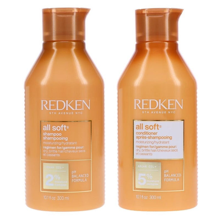 Redken All Soft Shampoo 10.1 oz & All Soft Conditioner 10.1 oz Combo Pack