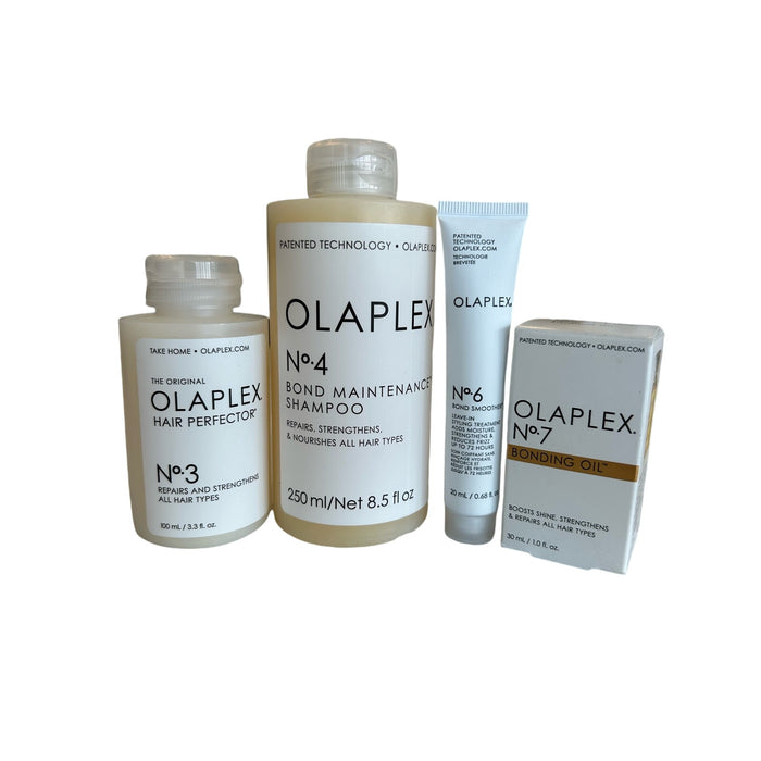 Olaplex No. 3, No. 4, No. 7, and Trial Size No. 6 Hair Repair Set Shampoo