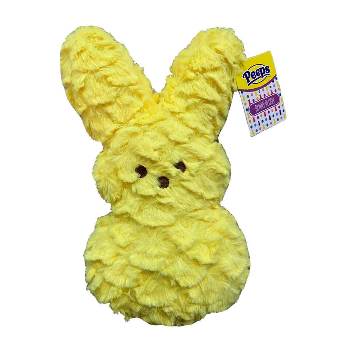 Peeps 9" Shaggy Bunny Plush Yellow Stuffed Animal ~ Soft! Cuddly! NEW with Tags