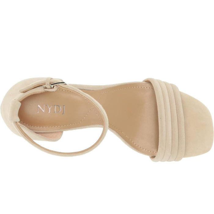 Elevate Your Denim: NYDJ Ankle Strap Pump in Sand Suede sz 9 womens shoes