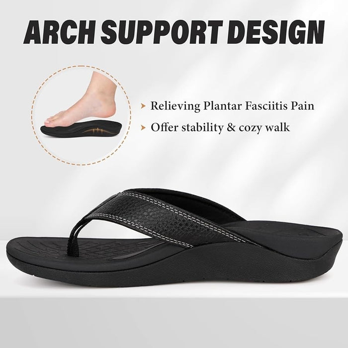 ERGOfoot Orthotic Flip Flops Arch Support- Wom 6 and Men 5 Thong Sandals Shoes