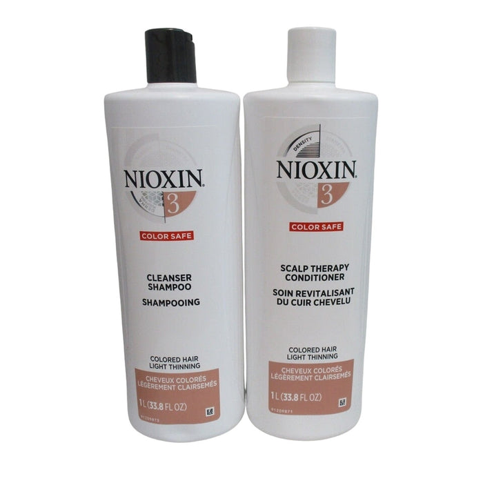 Nioxin System 3 Cleanser & Scalp Therapy Duo - 33.8 oz Shampoo & Conditioner