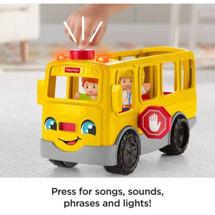 Fisher-Price Little People School Bus Toy With Lights And Sounds, 2 Figures