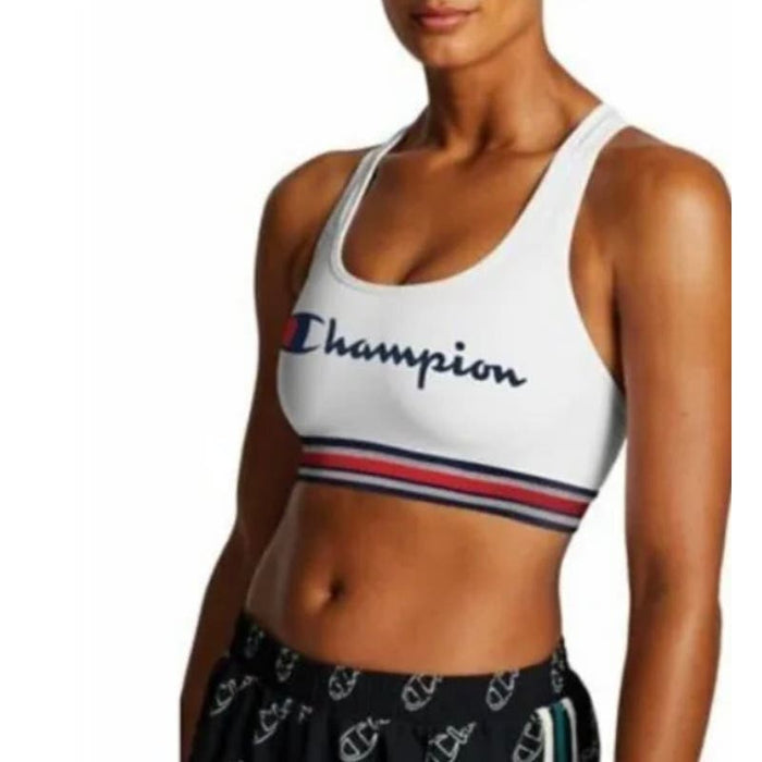 Champion Double Dry Racerback Sports Bra - White - Women's Size Large* wom213