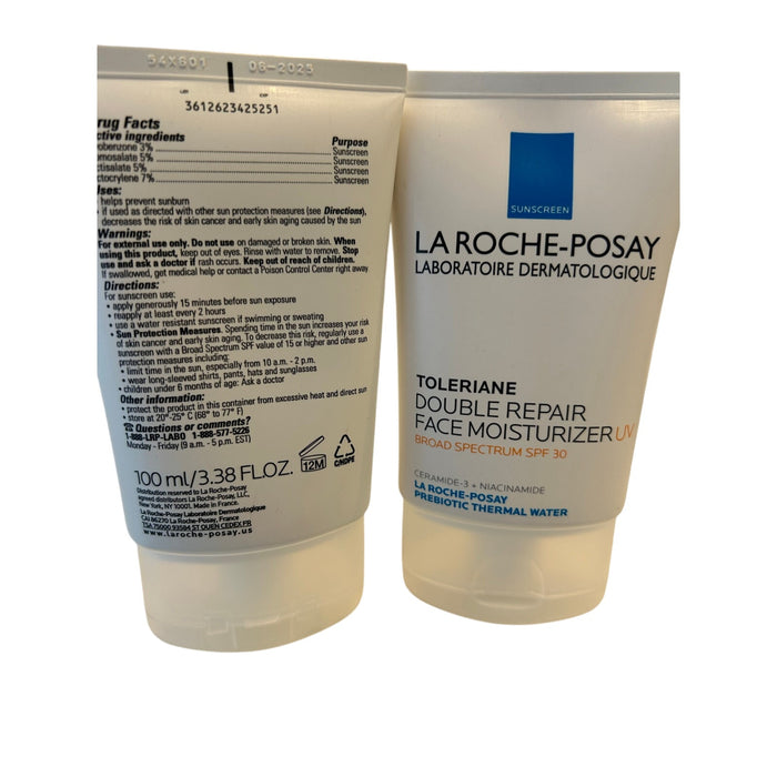 2 La Roche-Posay Toleriane Double Repair Face Moisturizer 100ml/3.38fl.oz. New