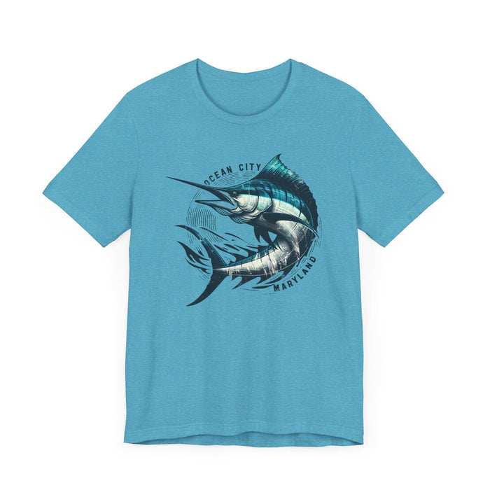 Ocean City Maryland Wrath of the Marlin: Legend of the Sea Unisex Tee - Cotton Tshirt Fishing Shirt, Nature Lovers, Great Gift Idea