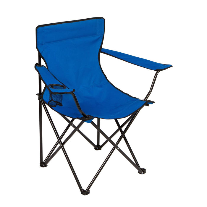 Trademark Innovations Folding *Outdoor Beach Camp Chair,19”L x 30”W x 32" H Blue