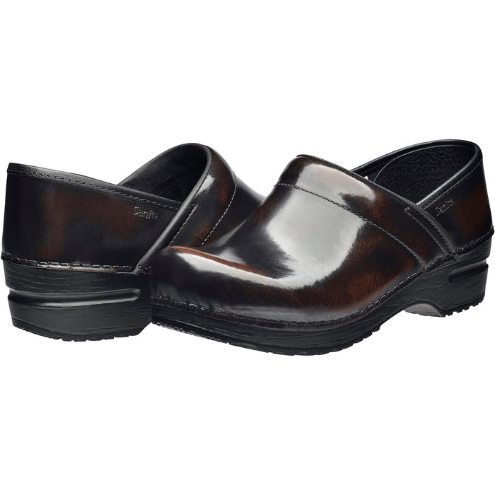 Sanita Women's Professional Cabrio Leather Clog - Comfort Size 5.5/6W (37)