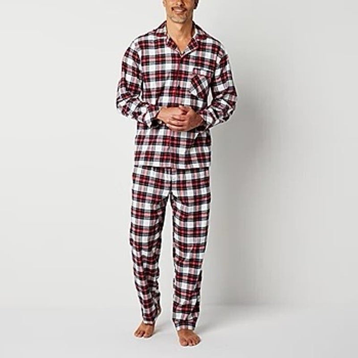 St. John's Bay Men's Long Sleeve 2 piece Pant Pajama Set Size Small * m500