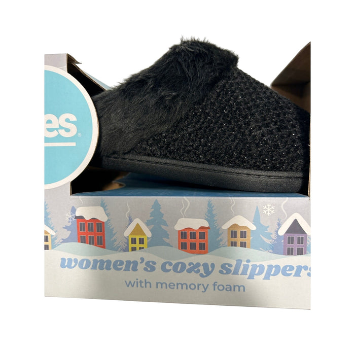 Totes Toasties memory foam slippers  Hoodback slide Womens LG 8-9