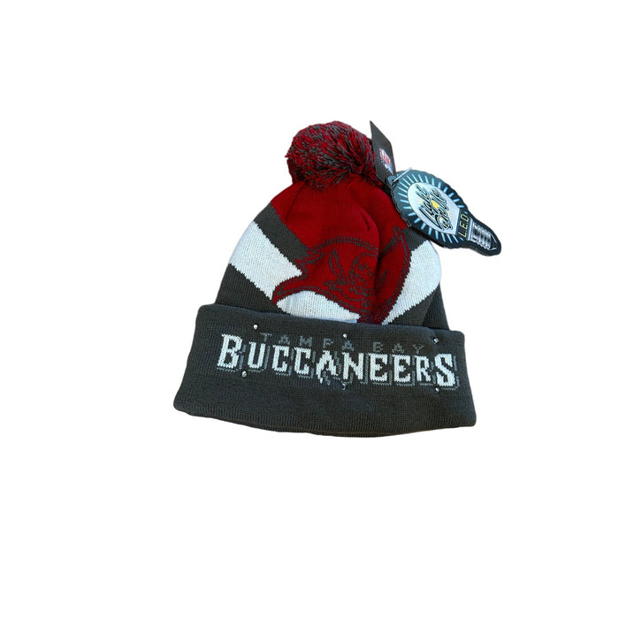 FOCO Buccaneers Big Logo Colorblock Light Up Knit Beanie
