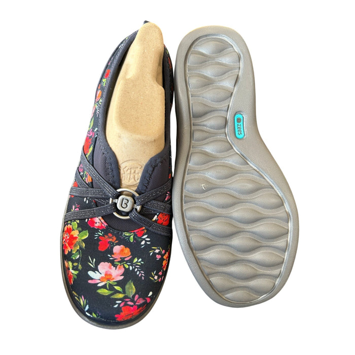 Bzees Women's Slip-On Shoes Size 8 Navy Floral Casual Lightweight