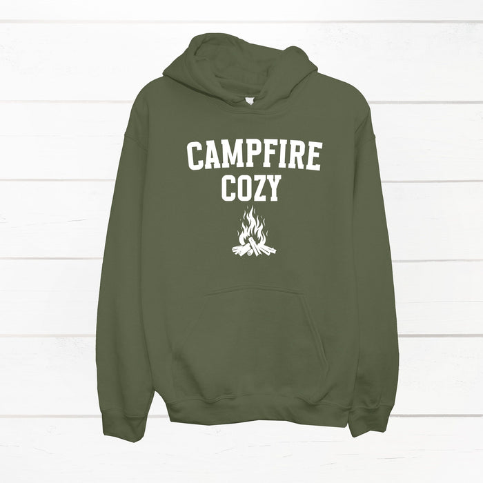 Campfire Life Cozy Camping Graphic Long Sleeve Pullover Hoodie Sweatshirt Mothers Day Gift Daughter Gift Bonfire Sweatshirt Camping Trip