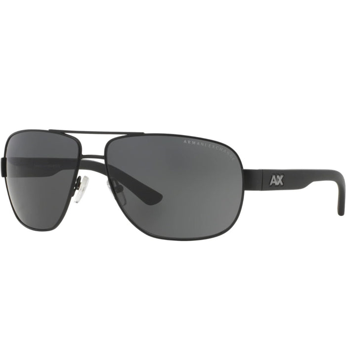 Armani Exchange Men's Sunglasses, Matte Black Frame, Grey Lenses, 62MM, Full Rim