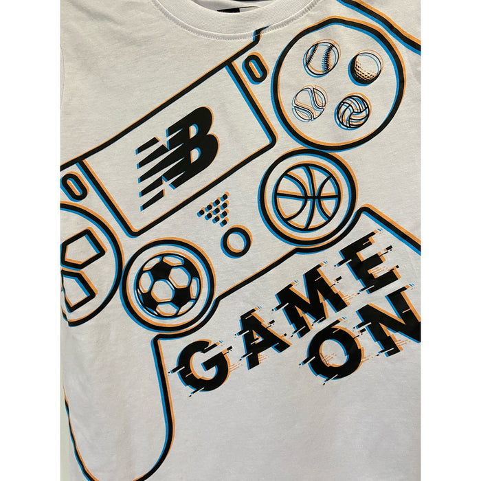 New Balance Easy Styling Gaming T-Shirt - Size 12 (White). K67 *