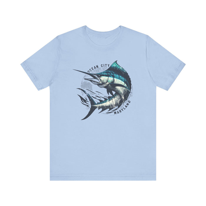 Ocean City Maryland Wrath of the Marlin: Legend of the Sea Unisex Tee - Cotton Tshirt Fishing Shirt, Nature Lovers, Great Gift Idea