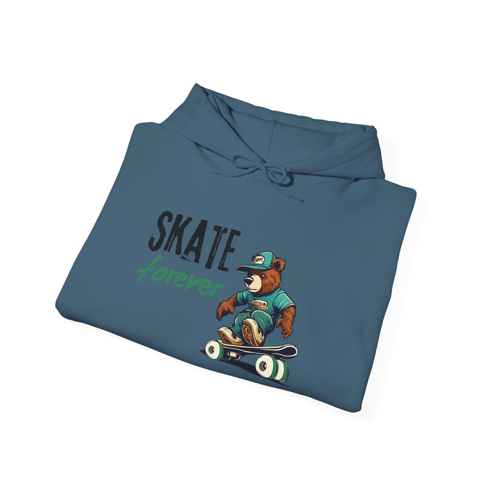 Skate Forever  Bear Skateboarder Soft Cozy Unisex Fit Unisex Heavy Blend™ Hoodie