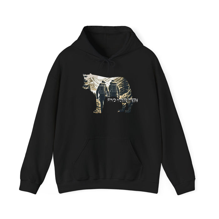 Find Your Path Wolf Hoodie Cozy Inspirational Outdoor Adventure Sweatshirt