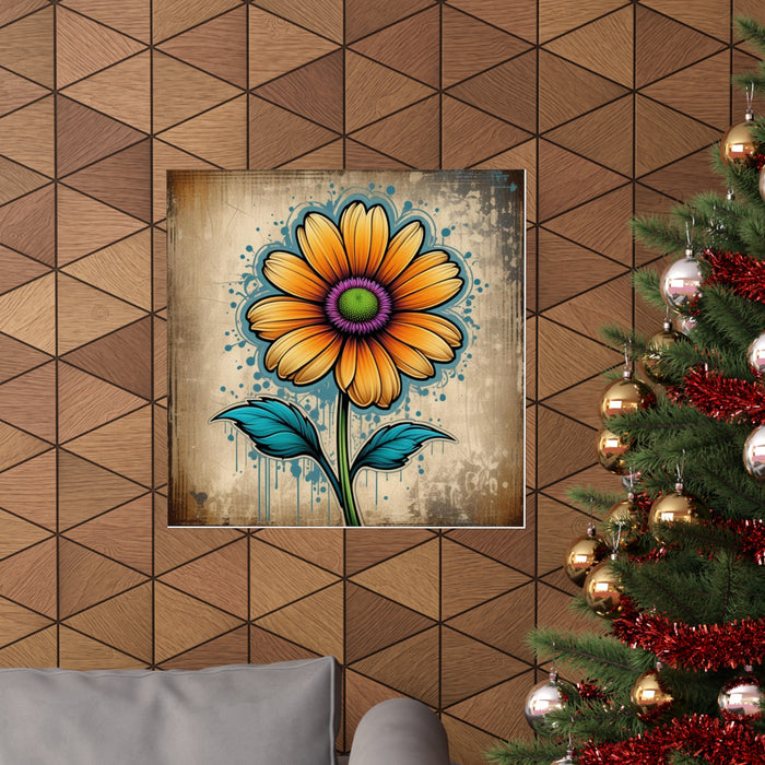 Cheerful Flower Matte Poster Vibrant Museum-Grade Décor Home Decor Dorm Decor Office Decor Wildflower Great Gift Idea