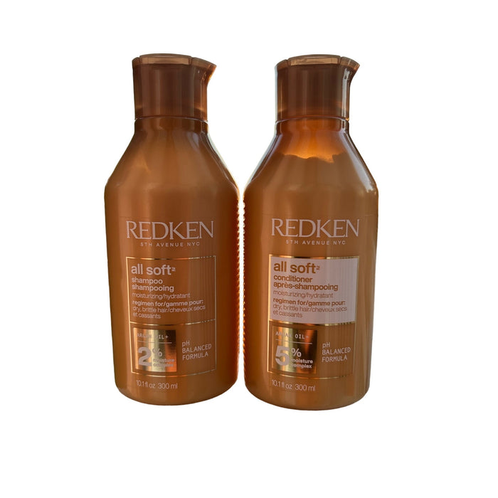 Redken All Soft Shampoo 10.1 oz & All Soft Conditioner 10.1 oz Combo Pack