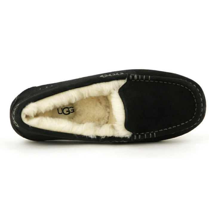 UGG Women's Ansley Slipper - Black, Size 6 D, Cozy & Stylish Suede Moccasin