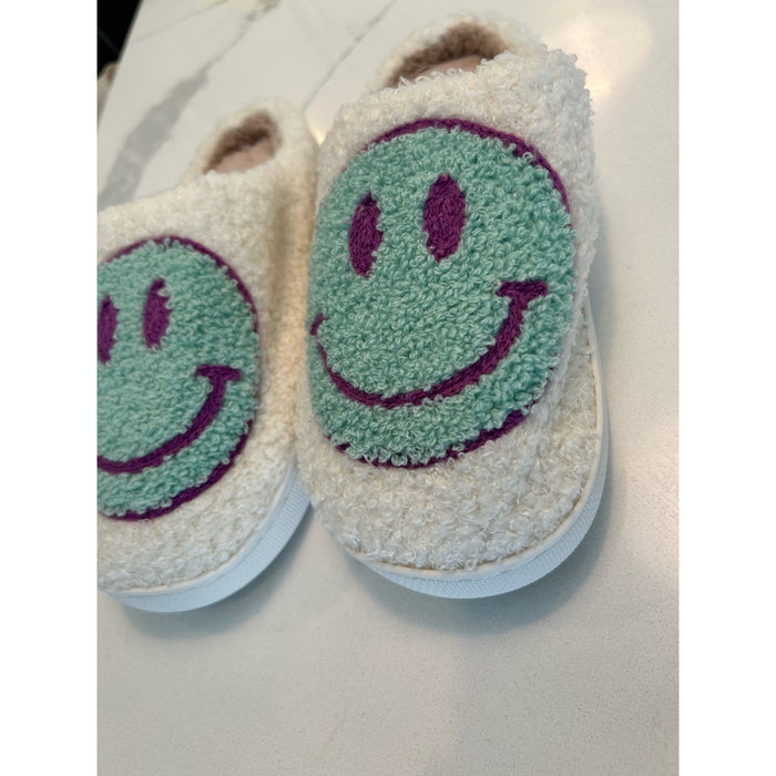 Rosyclo Smile Face Slippers -  Cute Indoor/Outdoor Happy Face Shoes, Size C