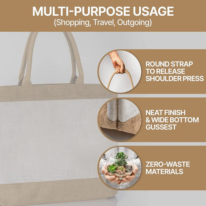2 Hassle Fit Tote Botanical Bag Stylish Eco-Friendly Reusable Shopping Bag