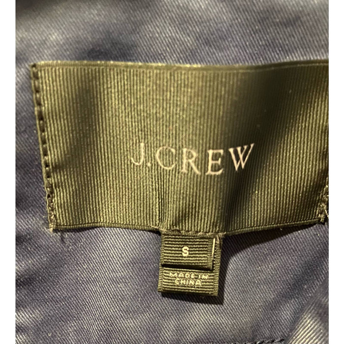 J. Crew Blue Gold Button Utility Boyfriend Jacket WC18 SZ Small