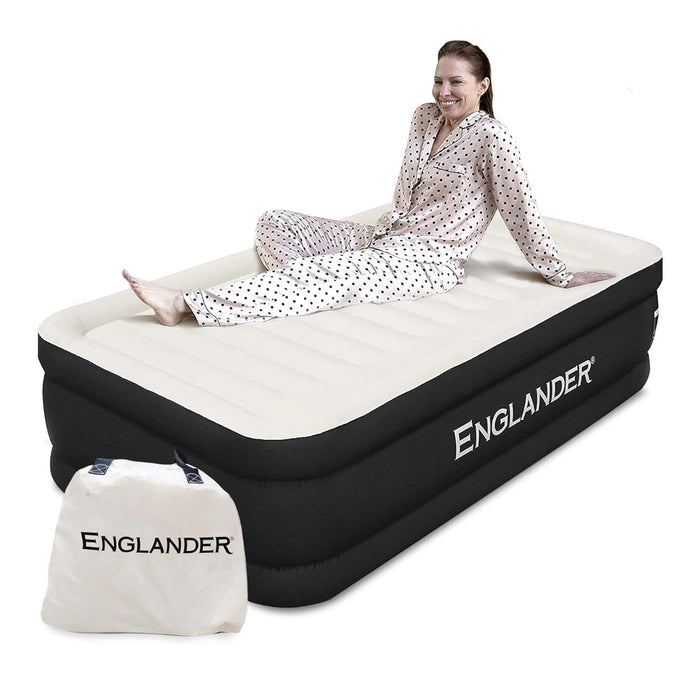 Englander Luxury Double High Air Mattress w/ Built-in Pump Home, Travel, Camping