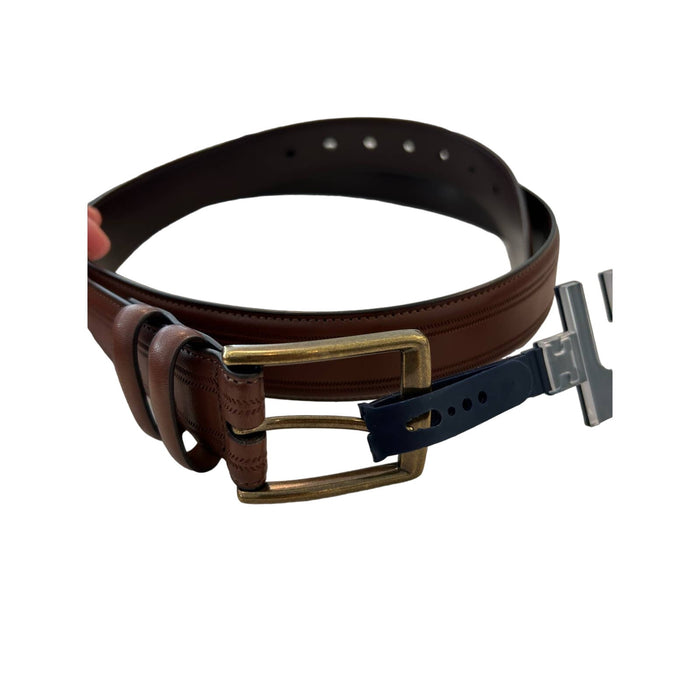 Classic Stafford Brown Leather Belt XL (42-44) Durable Stylish Mens Accessories