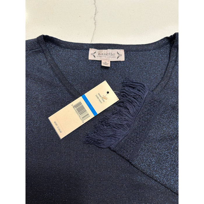 NANETTE nanette lepore Fringed Sweater Dress size XL * ND04