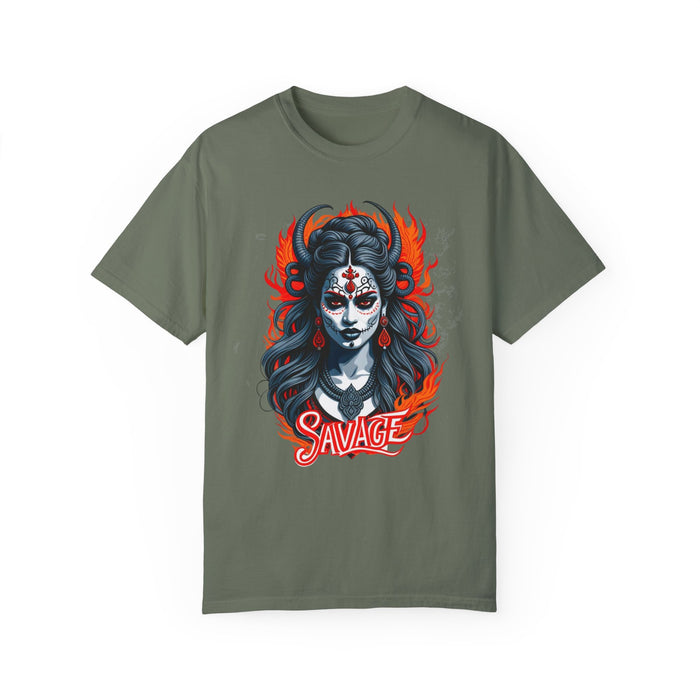 Kali the Destroyer Hindu Goddess SAVAGE Unisex Garment-Dyed T-Shirt Comfort Colors Great Gift Idea Stylish and Trending