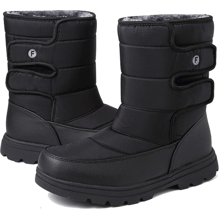 Men's Snow Boots/Women's Winter Boots Waterproof Fur Lined Ankle Boots, Size 9.5