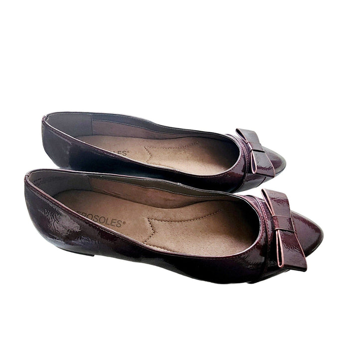 Aerosoles Women's Dress Flats - Maroon, US Size 9.5, Comfortable & Stylish