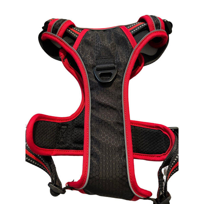 TobeDri Adjustable Red and Black No-Pull Harness Dogs, Safety and Control SZ M